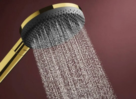 Душевая стойка Hansgrohe Raindance Alive S 300 1jet с термостатом ShowerSelect Comfort золото 24582990