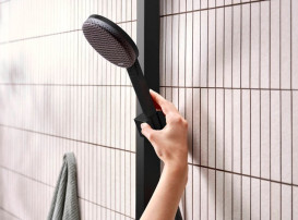 Душова стійка Hansgrohe Raindance Alive S 300 1jet EcoSmart із термостатом чорний матовий 24583670