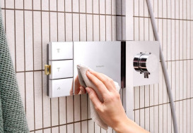 Душевая стойка Hansgrohe Raindance Alive Q 210/340 2jet с термостатом ShowerSelect Comfort хром 24590000