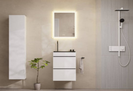 Душевая стойка Hansgrohe Raindance Alive Q 210/340 2jet с термостатом ShowerSelect Comfort белый матовый 24590700