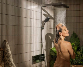 Душова стійка Hansgrohe Raindance Alive Q 210/340 2jet EcoSmart з термостатом ShowerSelect Comfort хром 24591000