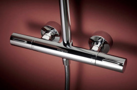 Душова стійка Hansgrohe Raindance Alive S Puro 300 1jet EcoSmart з термостатом Ecostat Element хром 24593000