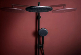 Душова стійка Hansgrohe Raindance Alive S Puro 300 1jet EcoSmart із термостатом чорний матовий 24593670