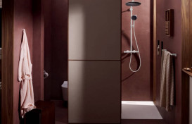 Душова стійка Hansgrohe Raindance Alive Puro 300 1jet EcoSmart з термостатом білий матовий 24593700