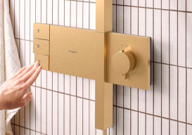 Душевая стойка Hansgrohe Raindance Alive S 300 2jet с термостатом ShowerSelect Comfort бронза 24595140