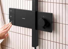 Душевая стойка Hansgrohe Raindance Alive S 300 2jet с термостатом черный матовый 24595670