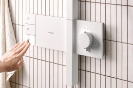 Душевая стойка Hansgrohe Raindance Alive S 300 2jet EcoSmart с термостатом белый матовый 24596700