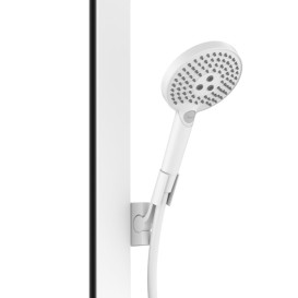 Душова стійка Hansgrohe Raindance E 300 1jet EcoSmart із термостатом ShowerTablet білий матовий 27362700