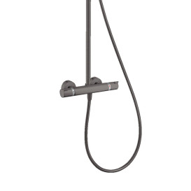 Душова стійка Hansgrohe Raindance S 240 1jet EcoSmart+ із термостатом чорний матовий хром 28825340