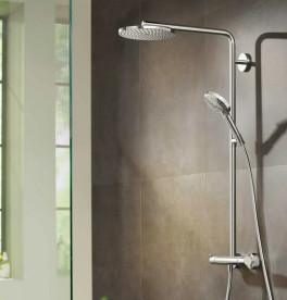 Душевая стойка Hansgrohe Raindance S 240 1jet EcoSmart с термостатом хром 28823000