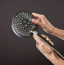 Душова стійка Hansgrohe Raindance S 240 1jet EcoSmart із термостатом чорний матовий хром 28823340