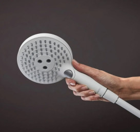 Душова стійка Hansgrohe Raindance S 240 1jet EcoSmart із термостатом чорний матовий 28823700