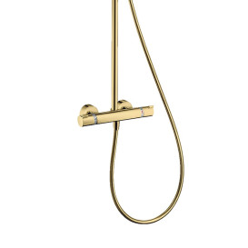 Душова стійка Hansgrohe Raindance S 240 1jet EcoSmart із термостатом золото 28823990