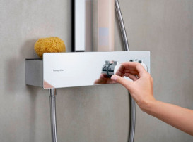 Душова стійка Hansgrohe Rainfinity Showerpipe 250 1jet EcoSmart з термостатом хром 28742000