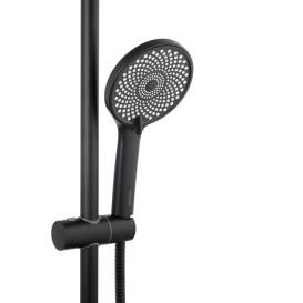Душова стійка Kroner KRP Armada-SCH065 зі змішувачем та душовим гарнітуром хром/чорний CV033878