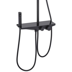 Душевая стойка Kroner KRP Armada-SCH066 со смесителем и душевым гарнитуром черный CV033873