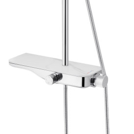 Душова стійка Kroner KRP Armada-W065 зі змішувачем та душовим гарнітуром хром CV033872