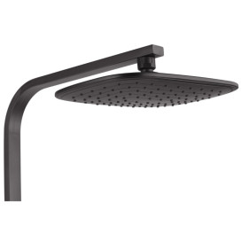 Душевая стойка Kroner KRP Edelstahl Kubus-PVD063 со смесителем и душевым гарнитуром нержавеющая сталь графит CV035906