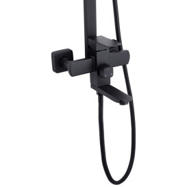 Душевая стойка Kroner KRP Edelstahl Kubus-SCH063 со смесителем и душевым гарнитуром черный CV022979