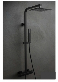 Душова стійка Ponsi Italia R з термостатом чорний матовий BN COL K QTRM 0011