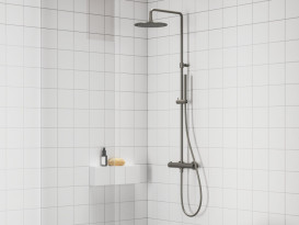 Душова стійка Ravak Espirit із термостатичним змішувачем графіт матовий X070497