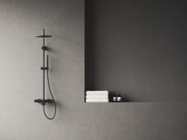 Душова стійка Ravak Spring SG 098 із змішувачем та душовим набором матовий чорний X070559