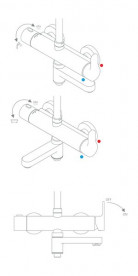 Душова стійка розсувна Ravak DS 092.00 із змішувачем метал/пластик глянсовий хром X07P642