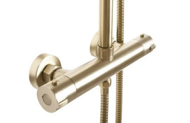 Душова стійка Rea Bliss із термостатом матове золото REA-P8413