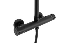 Душевая стойка Rea Bliss с термостатом черный REA-P8804