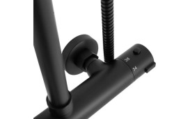 Душевая стойка Rea Bliss с термостатом черный REA-P8804