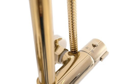 Душевая стойка Rea Bliss с термостатом золото REA-P8806