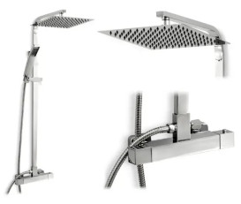 Душова стійка Rea Milan з термостатом хром REA-P0222