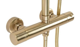 Душова стійка Rea Parot із термостатом золото REA-P2323