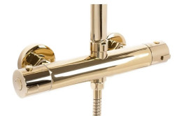 Душевая стойка Rea Tom с термостатом золото REA-P7102