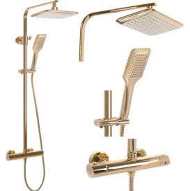 Душевая стойка Rea Tom с термостатом золото REA-P7102