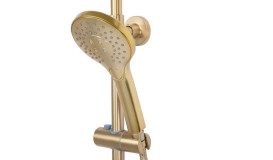 Душевая стойка Rea Vincent с термостатом матовое золото REA-P6602
