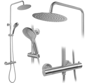 Душевая стойка Rea Vincent с термостатом никель REA-P6603