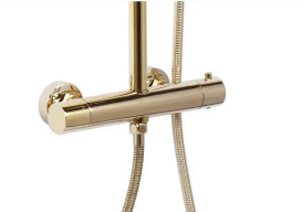 Душова стійка Rea Vincent із термостатом золото REA-P8005