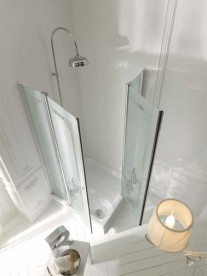 Душевая стойка с верхним душем Kerasan Retro Ø20 см хром 7397K0