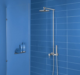 Душевая стойка Sanwerk Silk со смесителем хром SW0003071