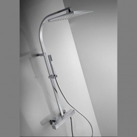 Душова стійка Tres Project colors термостатична з верхнім і ручним душем білий матовий 21139501BM