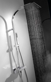 Душевая стойка Tres Slim-Tres термостатическая c верхним и ручным душем хром 20219501