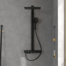 Душева стійка Villeroy & Boch Infinity Showers з термостатом матовий чорний TVS110005000K5