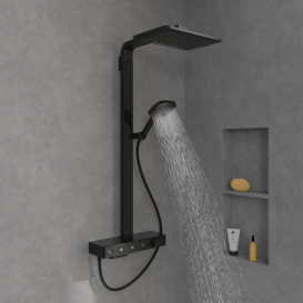 Душева стійка Villeroy & Boch Infinity Showers з термостатом матовий чорний TVS110005000K5