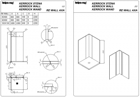 Душевая задняя стенка Kolpa San Re-Wall 90х90 см Kerrock андезит 551450