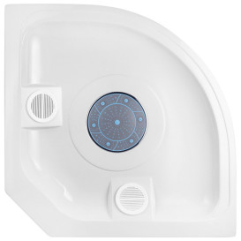 Душевой бокс Kroner KRP EnzoSDCTG9090 90х90 см профиль сатин тонированное серое стекло CV031572