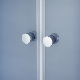 Душевой бокс Kroner KRP EnzoWDCTF9090 90х90 см профиль сатин тонированное серое стекло CV029572