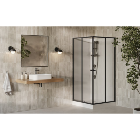 Душевой бокс Ravak X-Point Slim BOXSRV2-90 90х90 см профиль черный стекло transparent X8F277C11Z1F