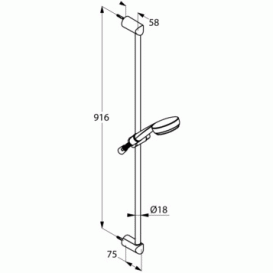 Душевой гарнитур 3S KLUDI LOGO длина штанги 900 мм хромированный пластик 6839305-00