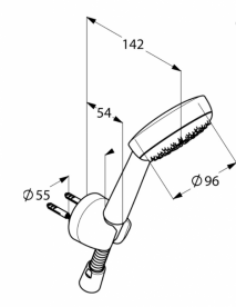 Душовий гарнітур для ванни 1S KLUDI LOGO пластик хром 6801005-00